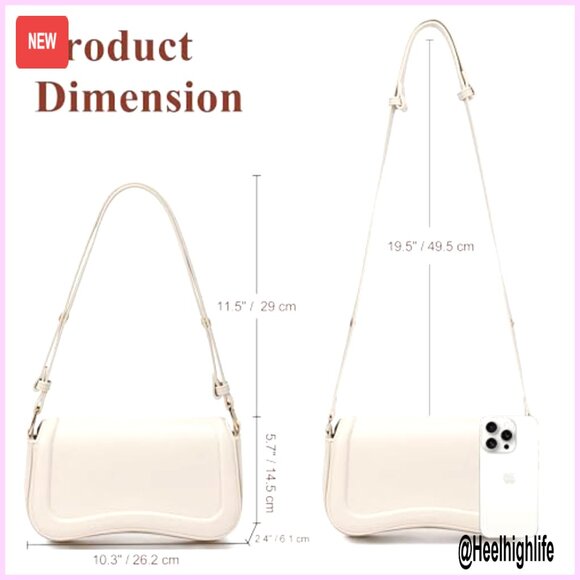 Vegan Leather Crossbody Shoulder Bag Mini Tote Handbag Retro Chic - Picture 6 of 7